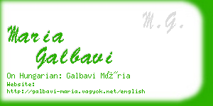 maria galbavi business card